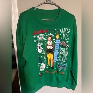 Elf movie holiday talking sweatshirt size large